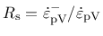 $R_{\rm s}=\dot{\varepsilon}_{\rm pV}^{-}/\dot{\varepsilon}_{\rm {pV}}$