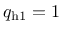 $q_{\rm h1} = 1$