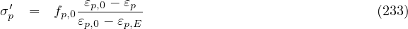  ′         εp,0 - εp
σp =   fp,0ε----ε---                               (233)
           p,0   p,E
