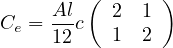         (      )
Ce = Alc   2 1
     12    1 2
